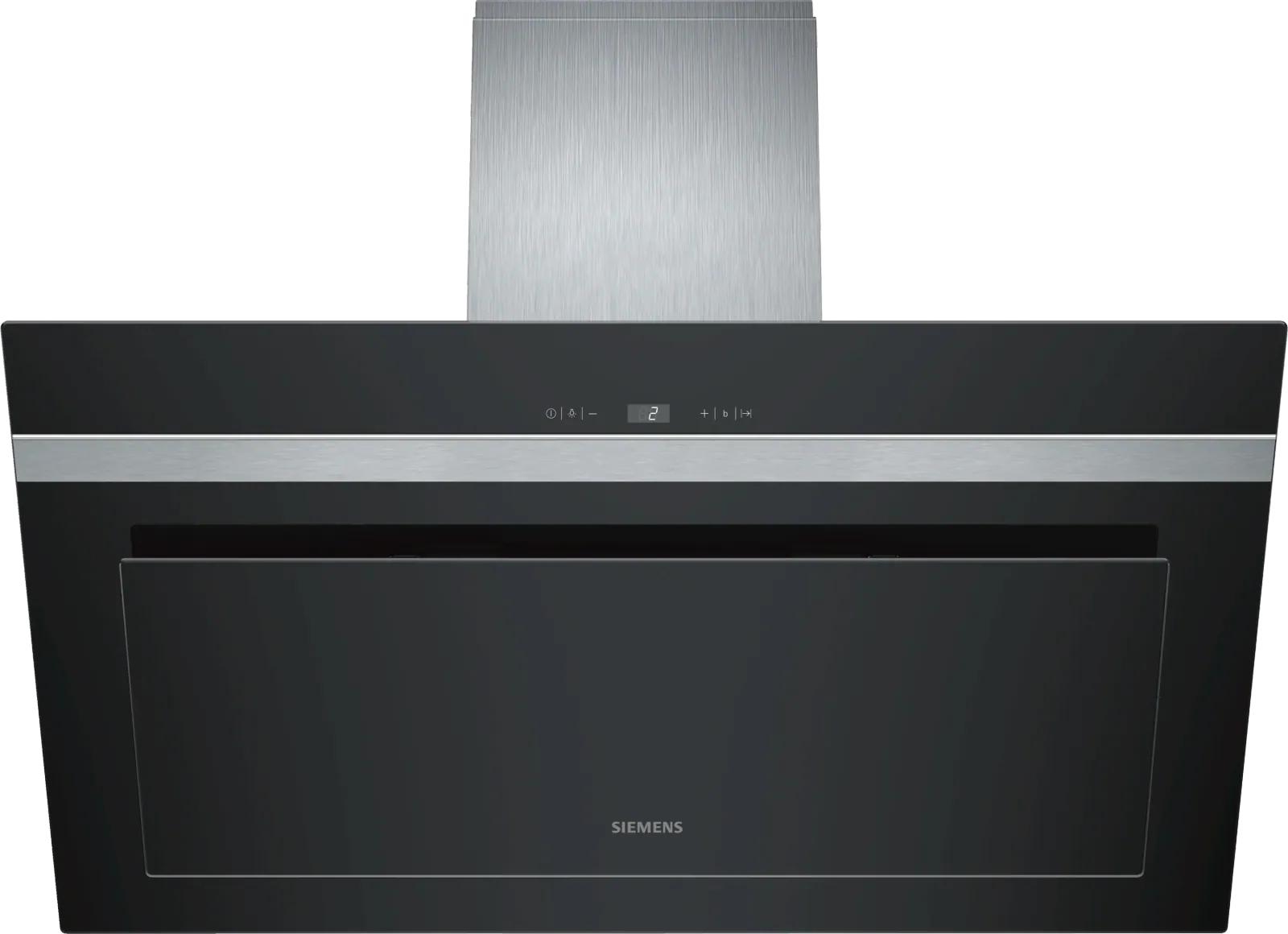 iQ700 wall-mounted cooker hood 90 cm clear glass black printed, Black